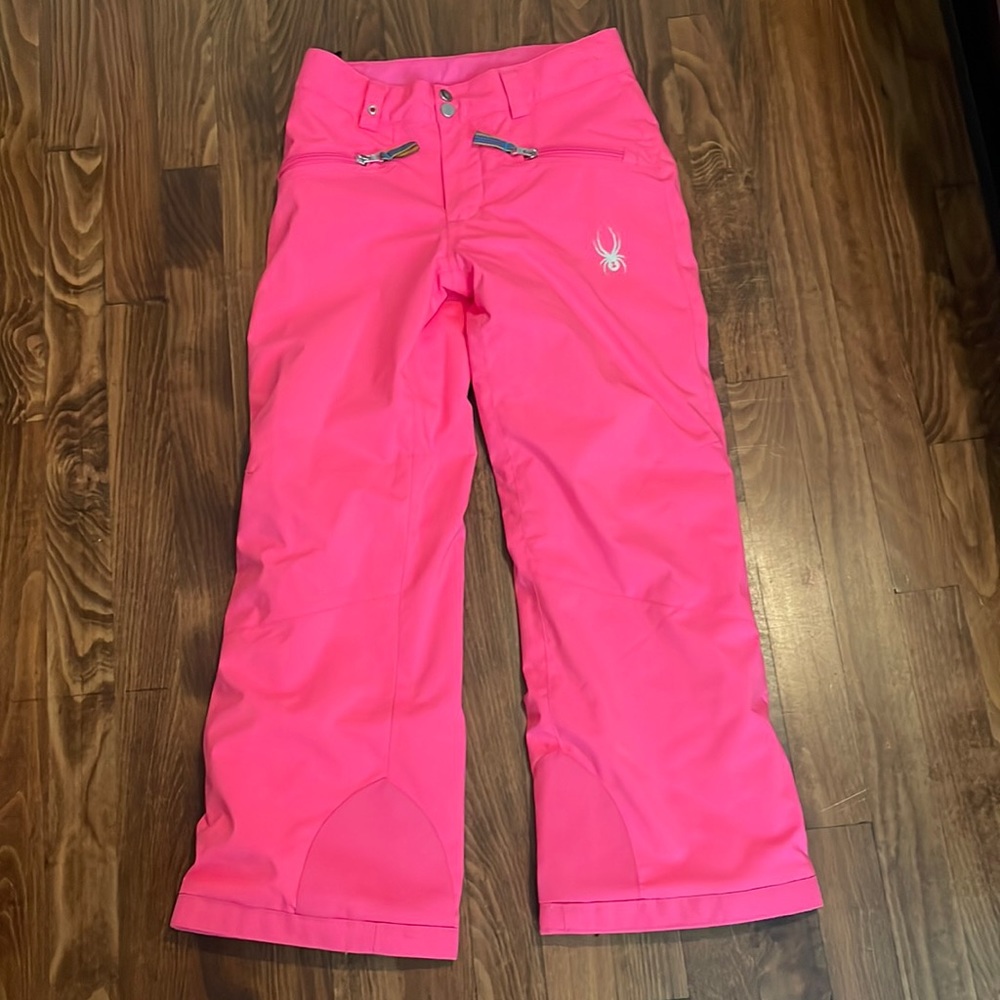 Hot Pink Spyder Girls Snow Pants